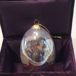 Angel Glass Ornament in Cloth Covered Purple Box